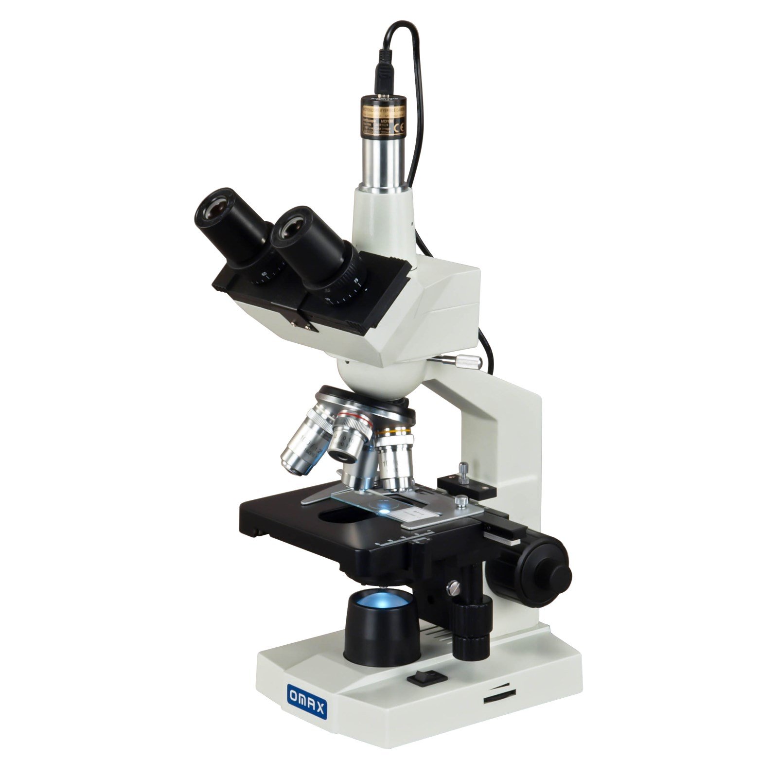 OMAX 40X-2500X LED Digital Trinocular Compound Microscope