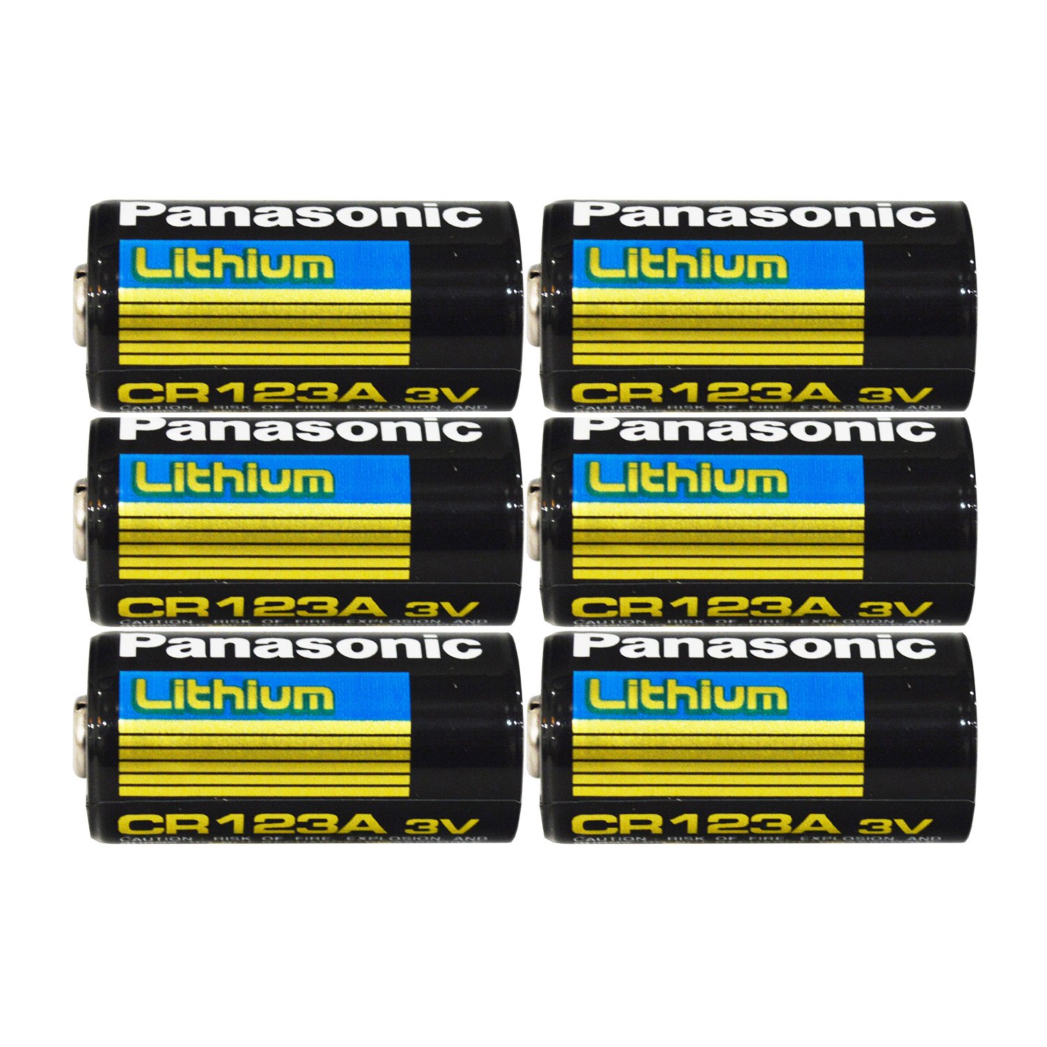 Panasonic CR123A Lithium Batteries (6-Pack)