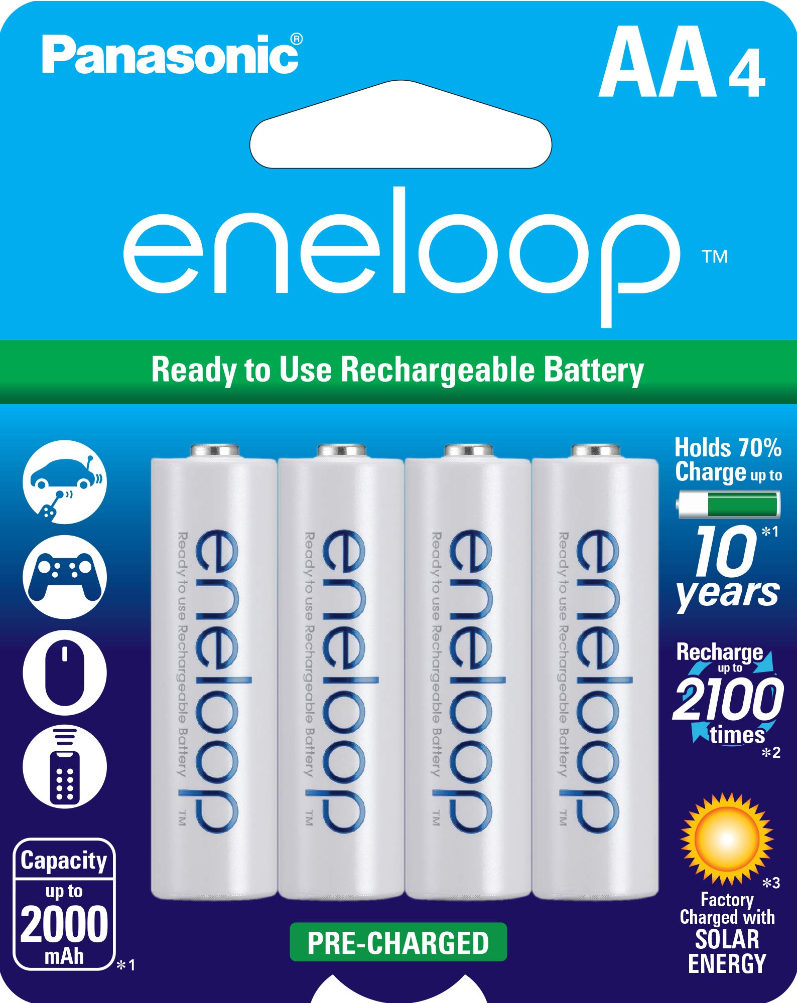 Panasonic Eneloop AA Rechargeable (for milder cold)