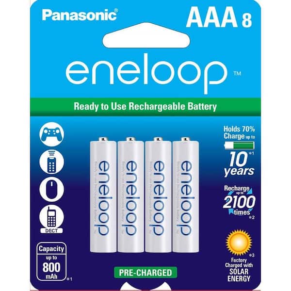 Panasonic Eneloop AAA Rechargeable Batteries (8 Pack)