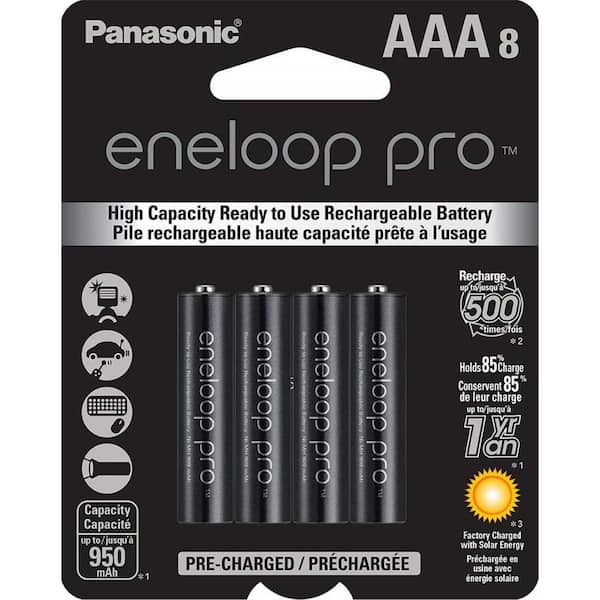 Panasonic Eneloop Pro AA Rechargeable Batteries, 8 Pack (2800mAh)