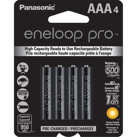 Panasonic Eneloop Pro AAA Rechargeable Batteries, 4 Pack (950mAh)