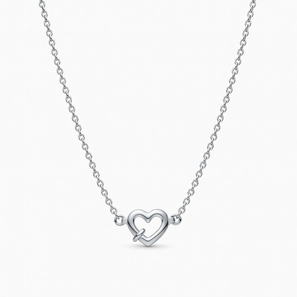 Pandora Moments Heart Clasp Necklace in Sterling Silver