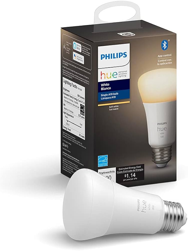 Philips Hue White A19 LED Smart Bulb (Single)
