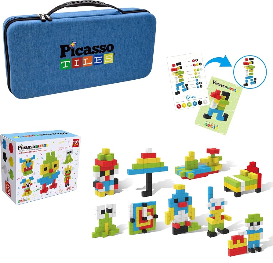 PicassoTiles 100-Piece Magnetic Building Blocks