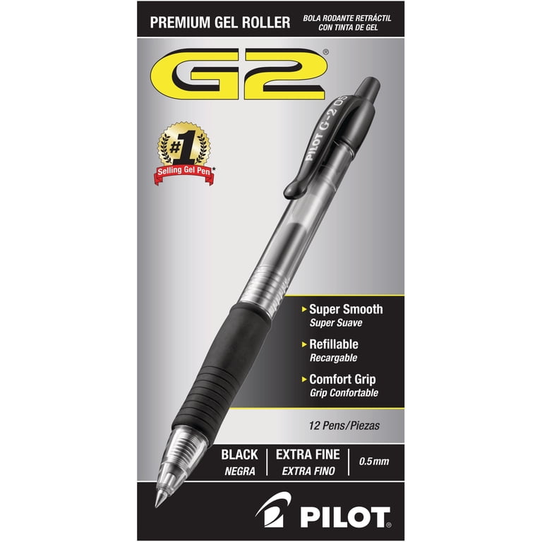 Pilot G2 Premium Retractable Gel Pens, 12-Pack