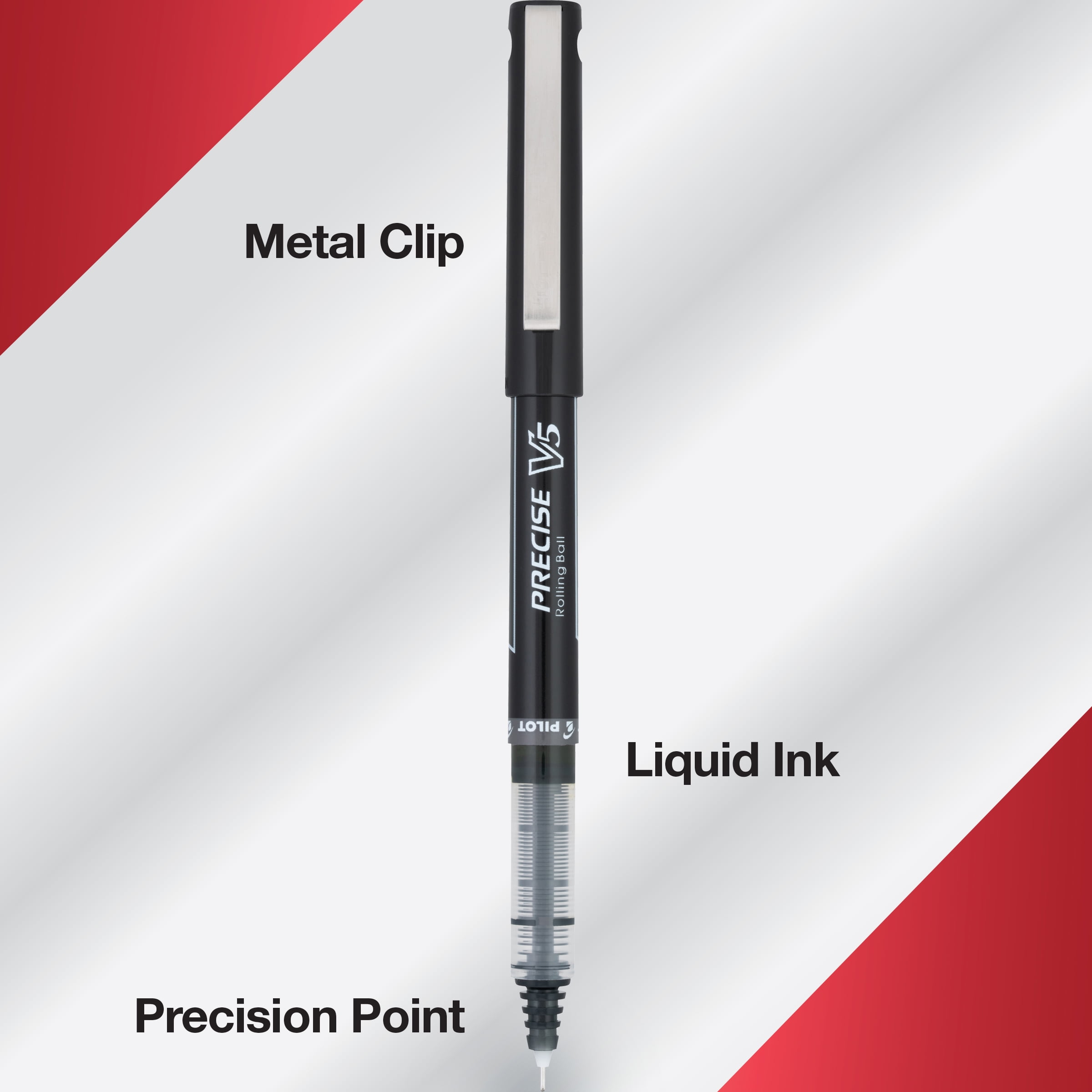 Pilot Precise V5 Extra Fine Tip Rolling Ball Pens (Pack of 7)
