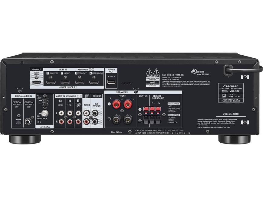 Pioneer VSX-534 5.2 Channel AV Receiver