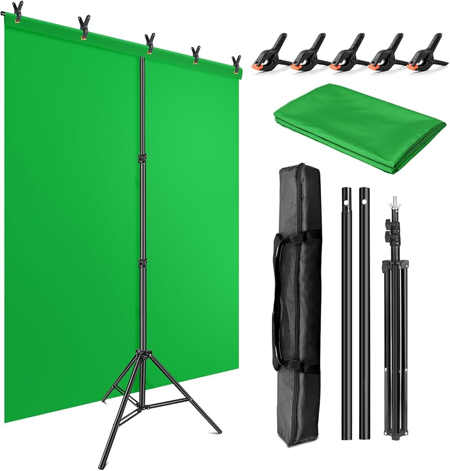 PKDP 5x6.5ft Green Screen with Stand