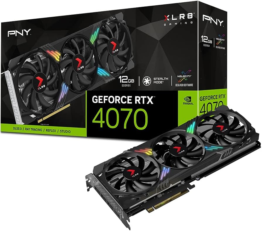 PNY GeForce RTX 4070 12GB XLR8 Gaming VERTO RGB Triple Fan