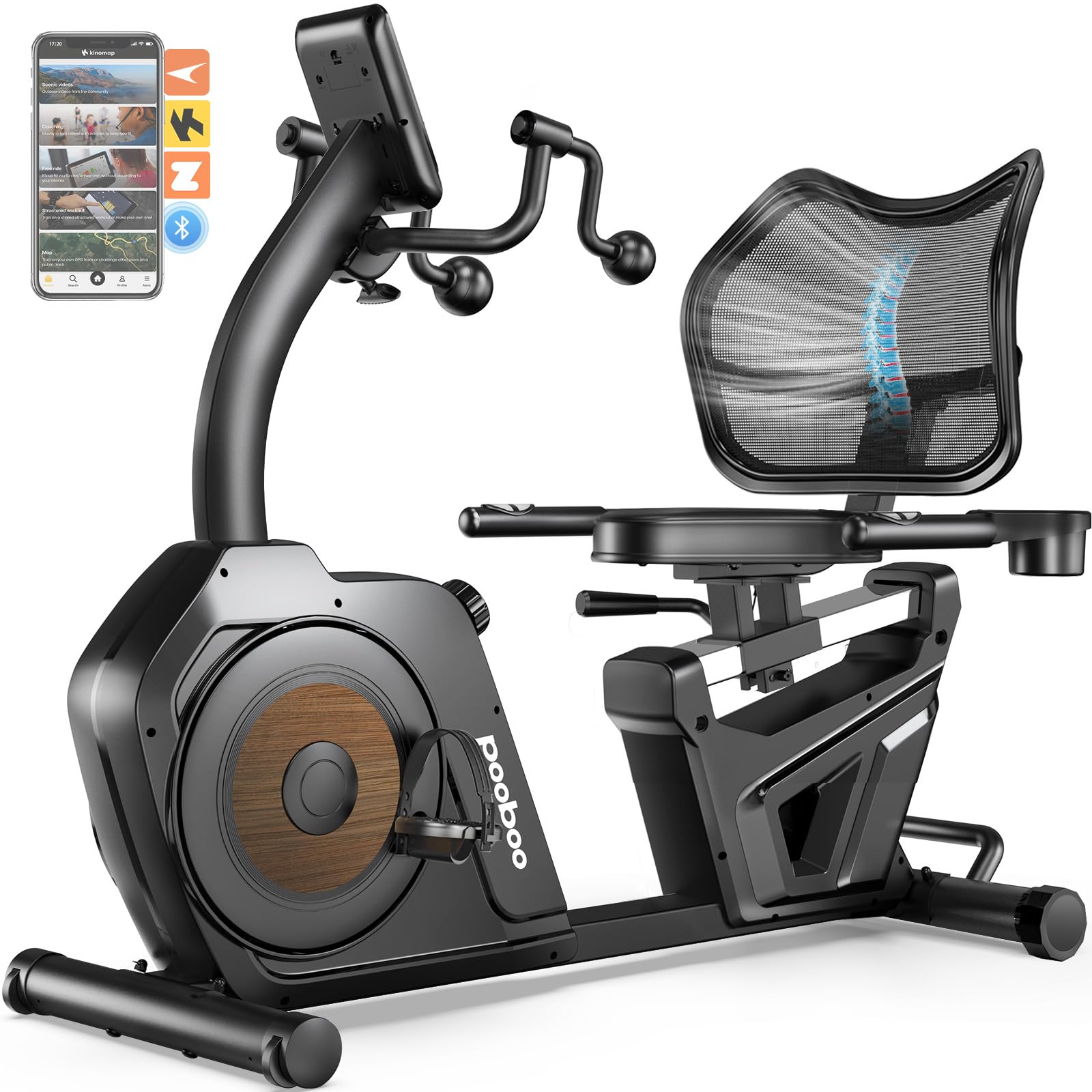 Pooboo Recumbent Exercise Bike