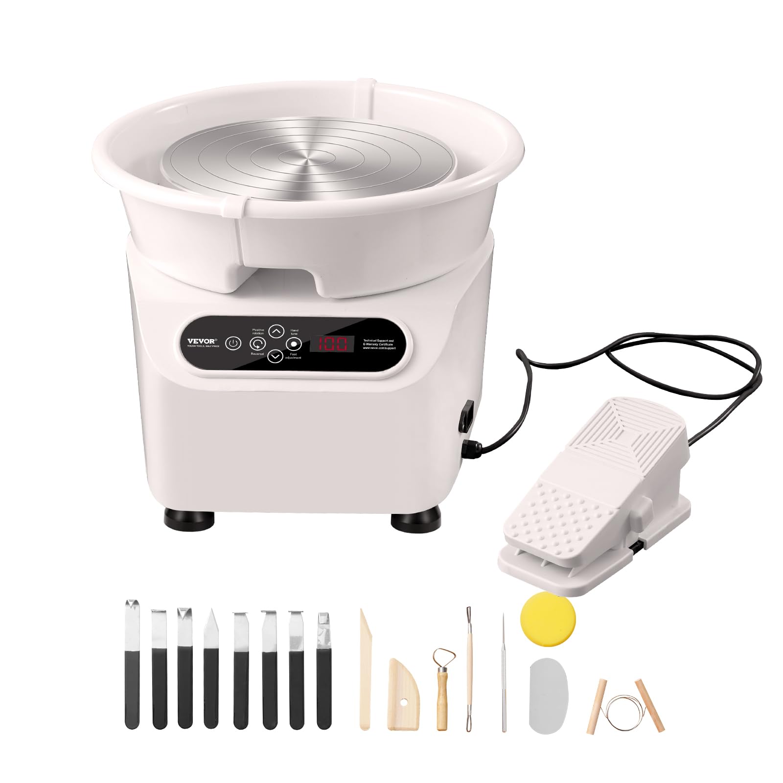Pottery Wheel Forming Machine 450W Electric Ceramic Clay Art Wheel