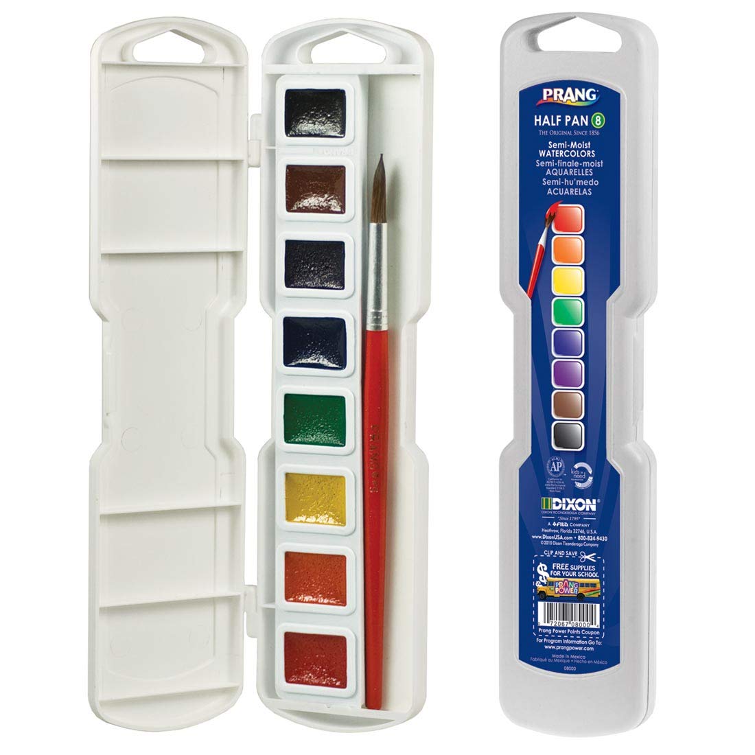 Prang Watercolor Set (8 colors, 2 of each)