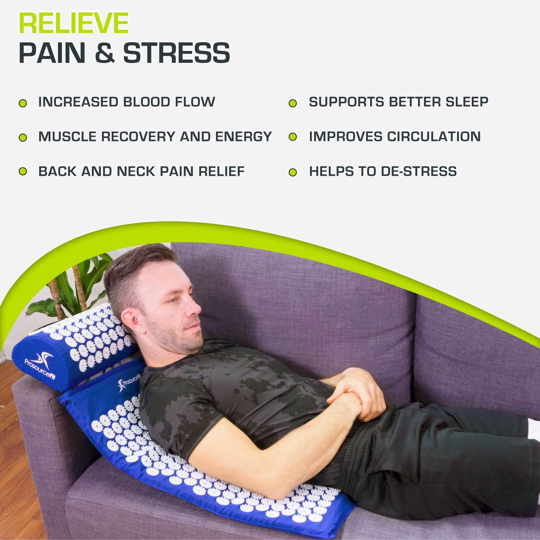 ProSourceFit Acupressure Mat and Pillow Set