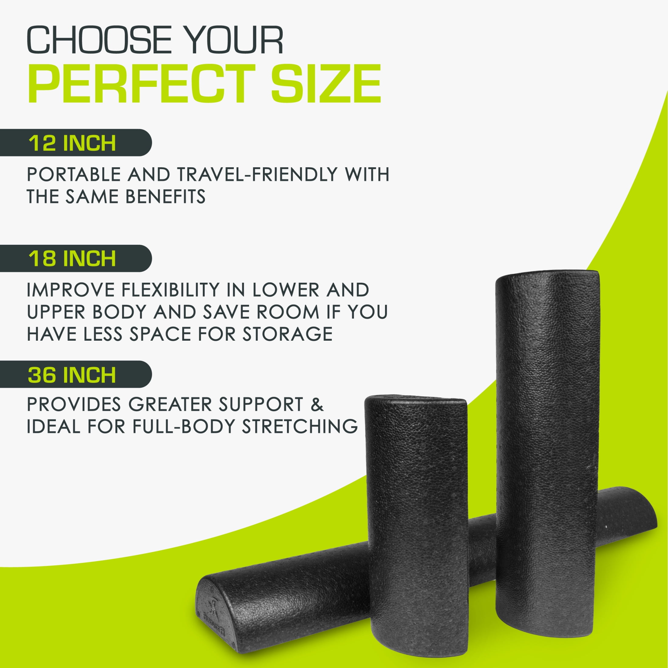 ProsourceFit Textured Foam Roller 18"