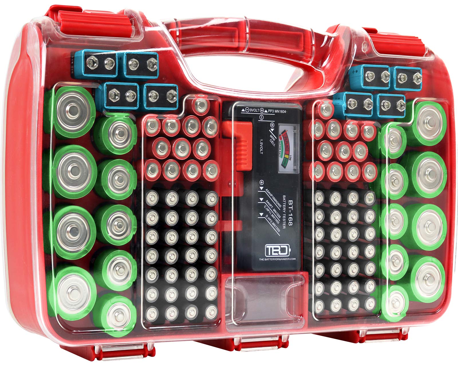 PuTwo Batteries Organizer Storage Case (AA/AAA, 180 Slots)