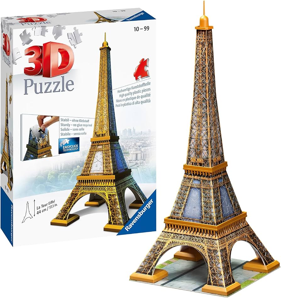 Ravensburger 3D Puzzle Eiffel Tower (216 Pieces, ASIN: B00J5IAF0K)
