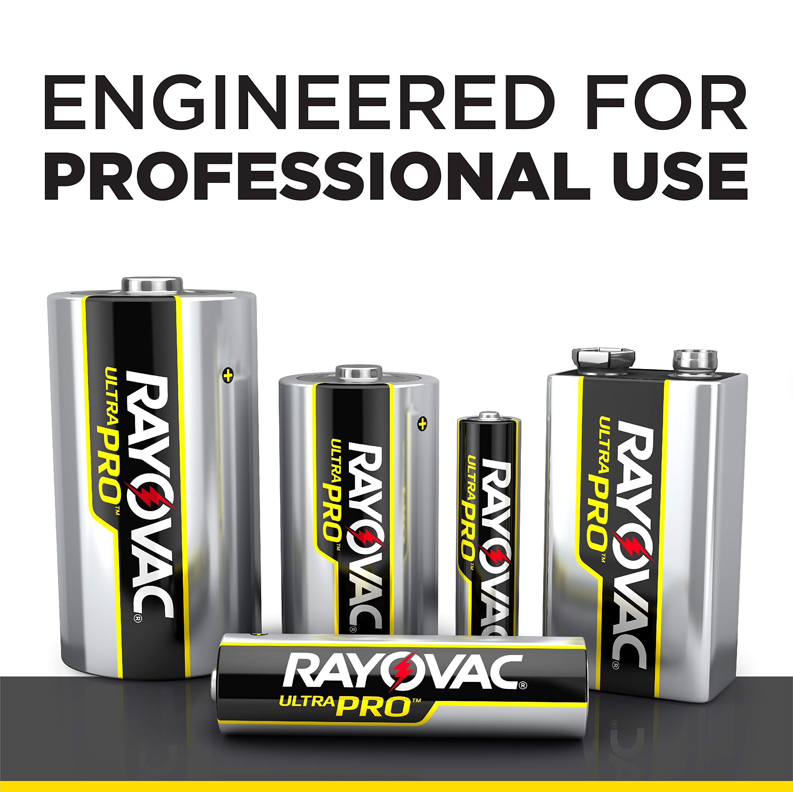 Rayovac UltraPro Alkaline 9V Batteries, 4-Pack