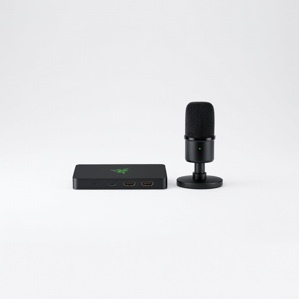 Razer Ripsaw HD 2026 Capture Card + Seiren V4 Mini Mic Gaming Bundle