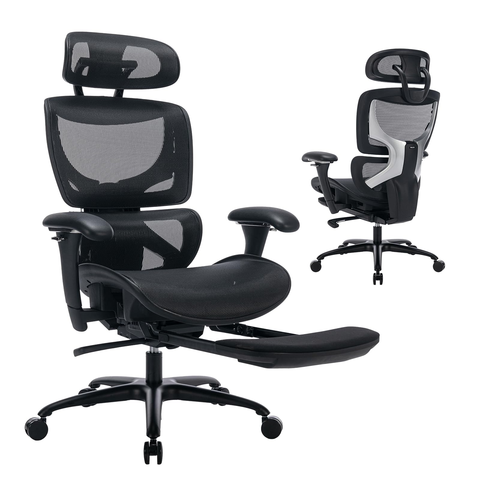 Rebrilliant 40-inch Compact Desk + Colamy Mesh Chair + Acer SB220Q 21.5-inch Monitor Setup