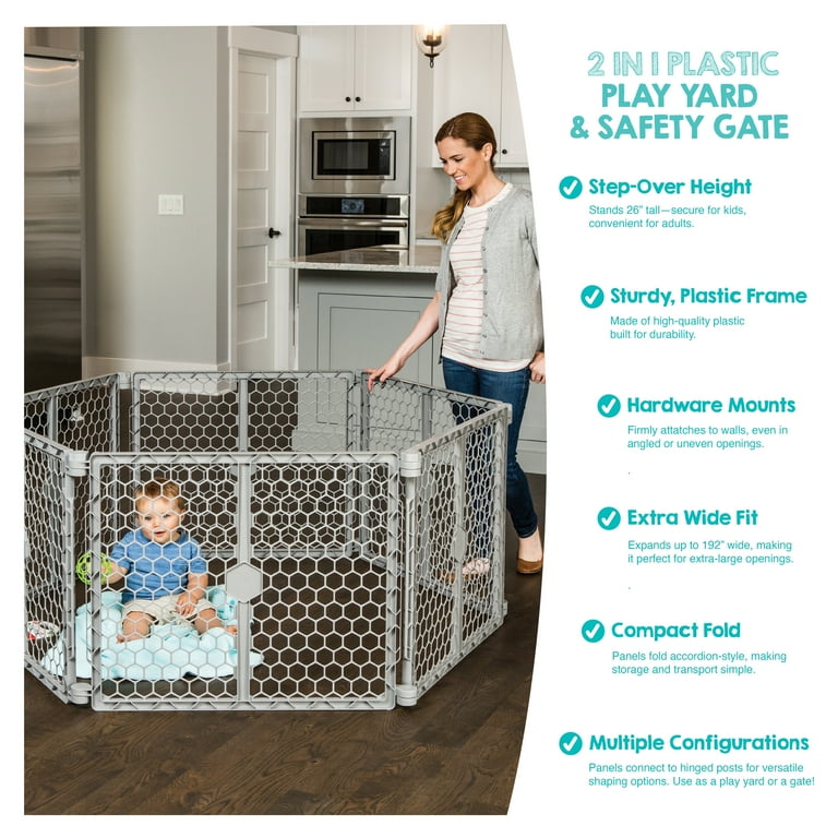 Regalo 192-Inch Super Wide Gate and Play Yard