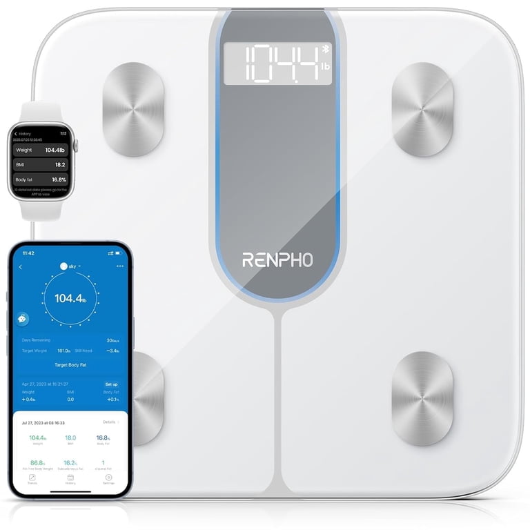 RENPHO Bluetooth Body Fat Scale with Smartphone App, 13 Measurements