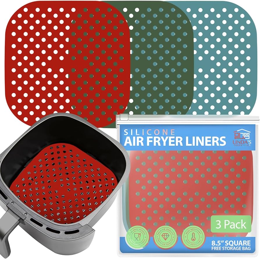 Reusable Air Fryer Liners (Square, 8.5 Inch)