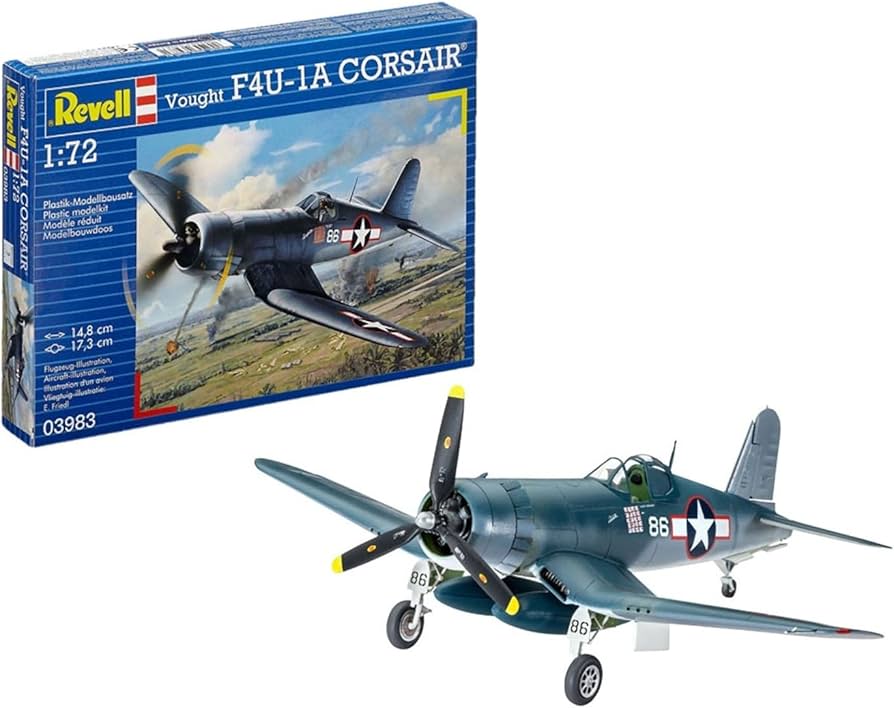 Revell SnapTite F4U-1A Corsair Fighter (Plane Model Military Kit)