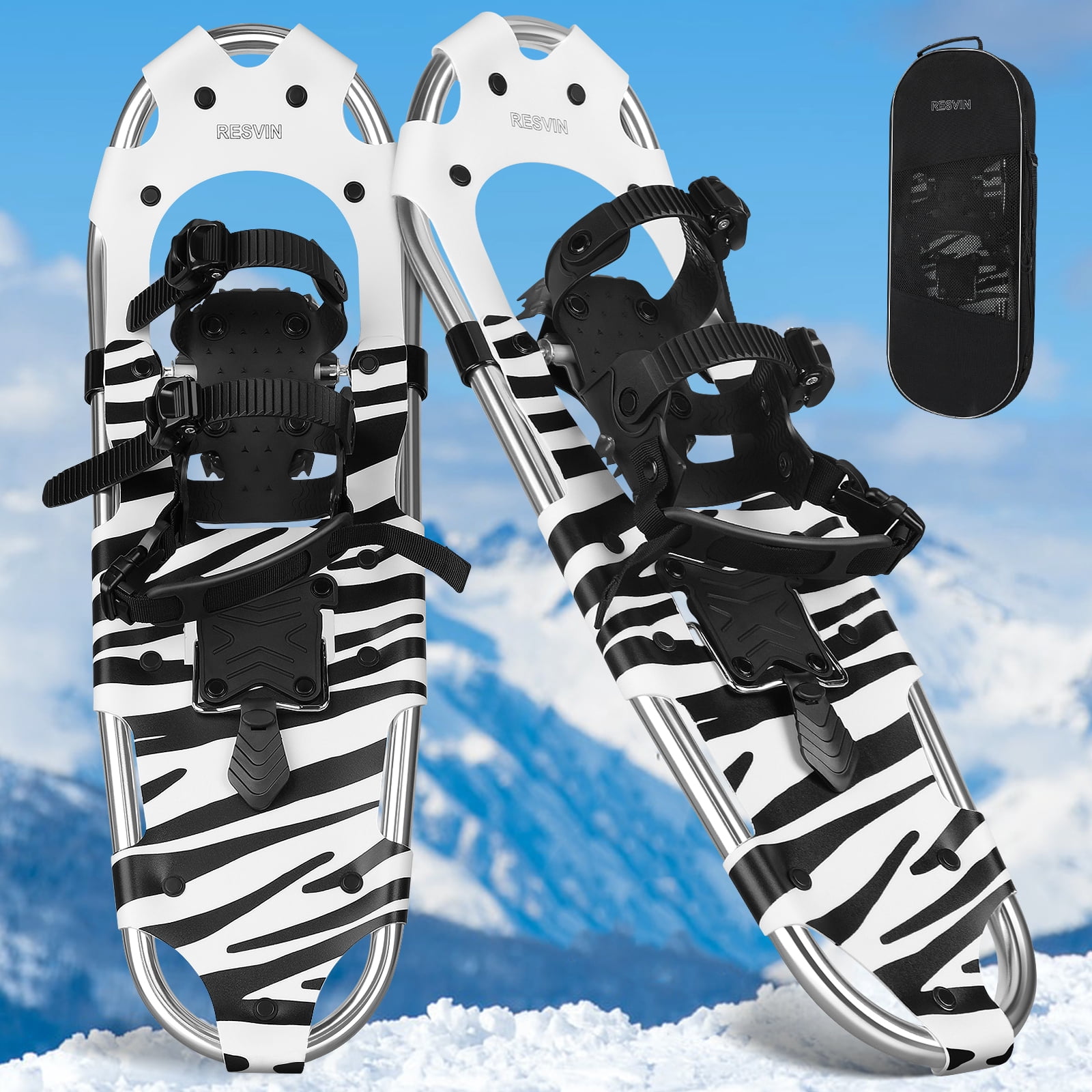 RHINOSNOW 25" Snowshoes for Adults with Quick Release Bindings