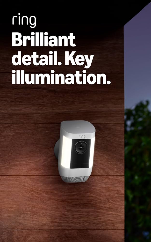 Ring Spotlight Cam Pro Battery – 1080p HDR Security Camera with 3D Motion and Bird’s Eye View