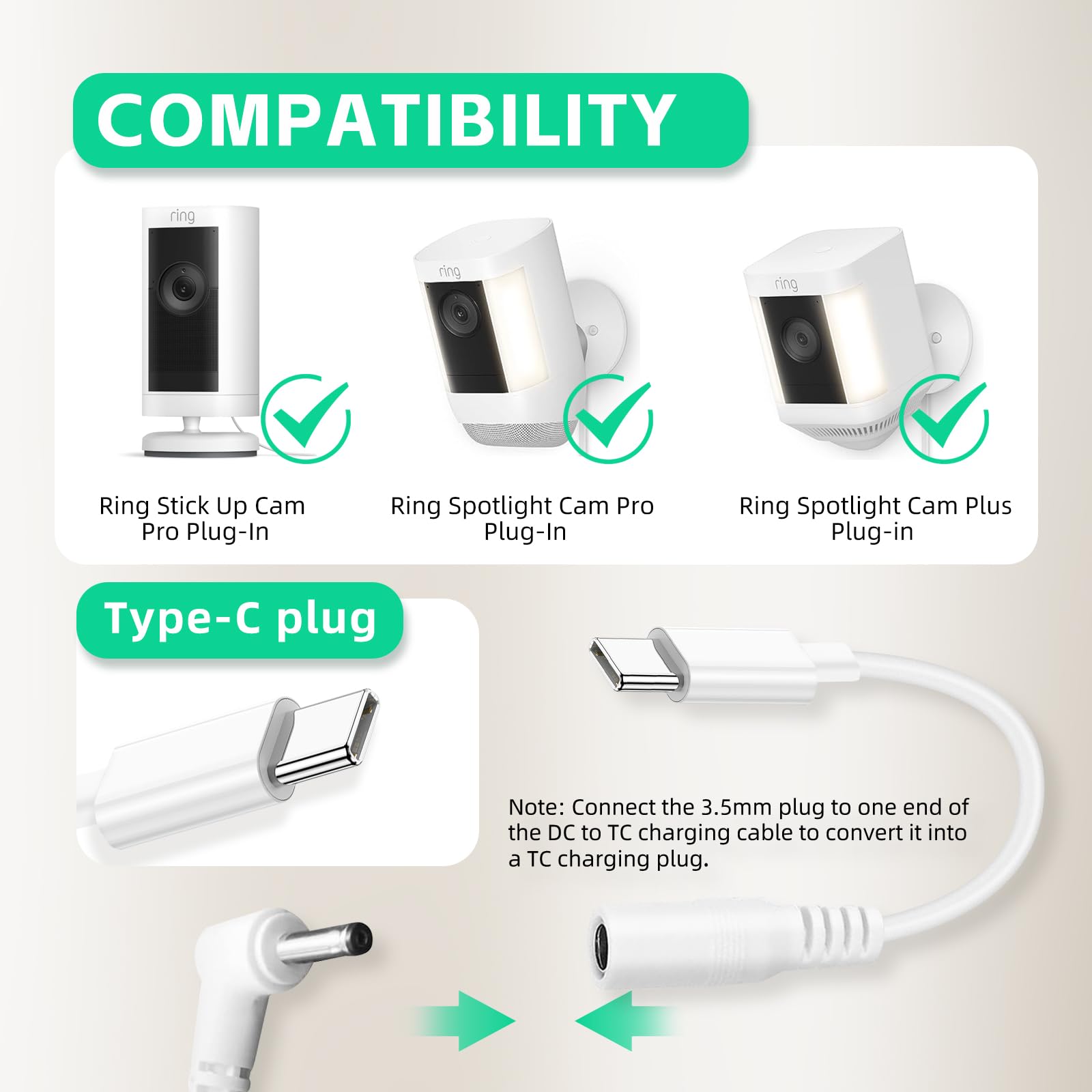Ring Stick Up Cam Pro Plug-In Adapter