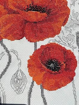 RIOLIS Stamped Cross Stitch Kit Poppy Circle