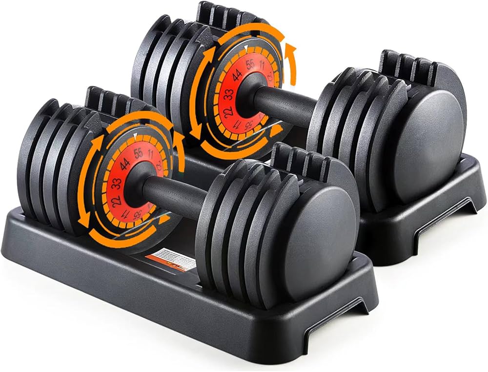 RitFit Adjustable Dumbbells Set 5-55lbs