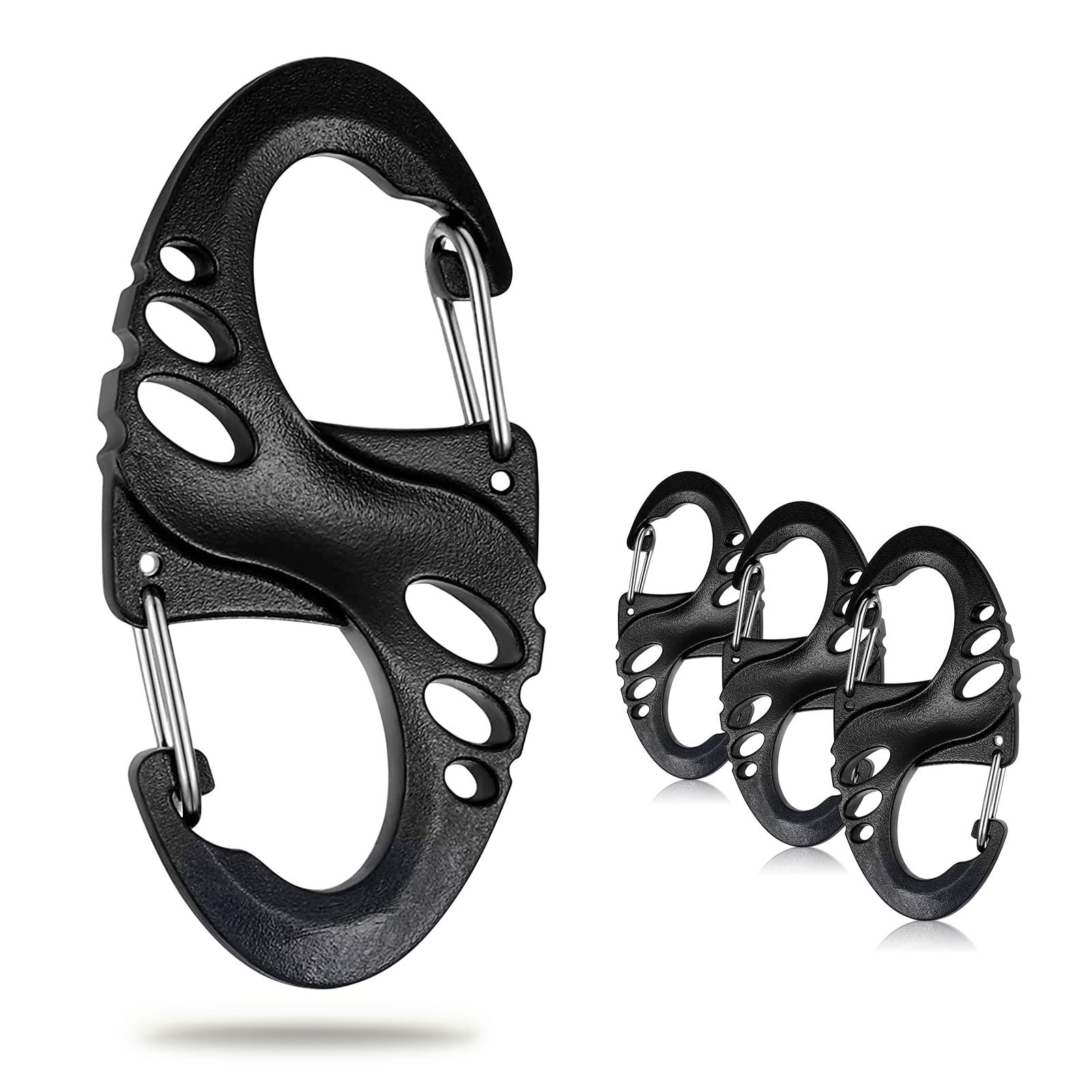 RiToEasyshop Carabiner Clips, 12 Pack Stainless Steel