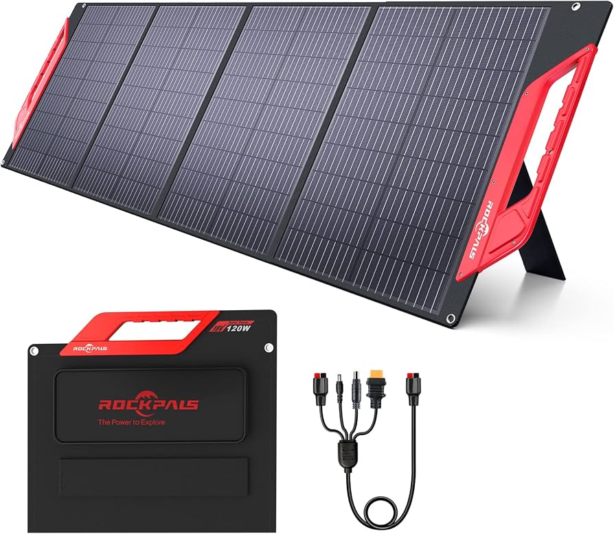 ROCKPALS 120W Portable Solar Panel
