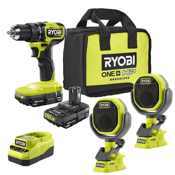 Ryobi 18V ONE+ Brushless 1/2 in. Compact Drill/Driver Kit (PBLDD01)