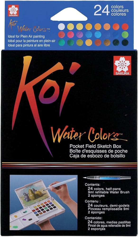 Sakura Koi Watercolor Field Sketch Set (24 colors)