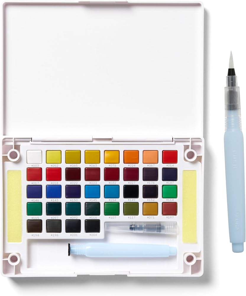 Sakura Koi Watercolor Field Sketch Set, 36 Color Half Pan