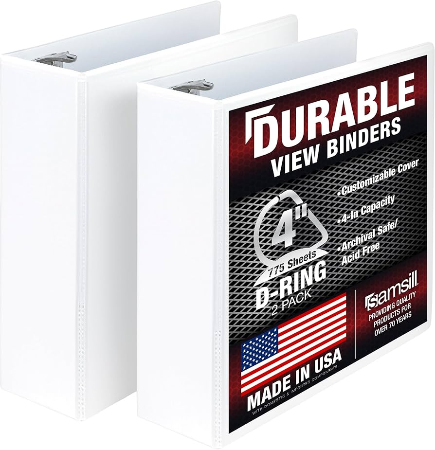 Samsill 3 Ring Heavy Duty Binders