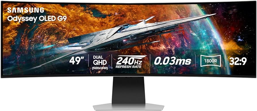 Samsung Odyssey OLED G9 G95SC 49-inch DQHD 240Hz Ultrawide Gaming Monitor
