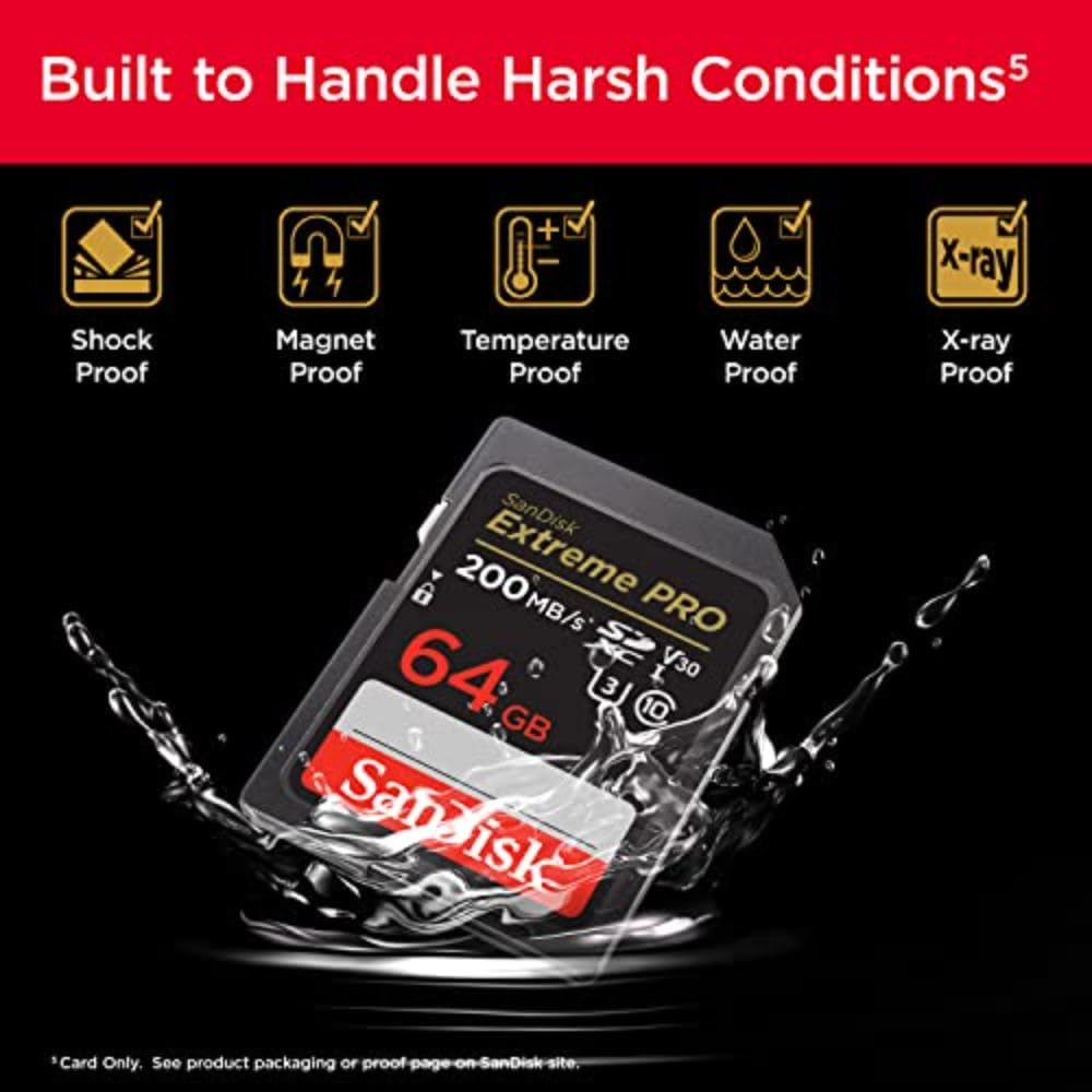 SanDisk 64GB Extreme Pro SDXC UHS-I Memory Card