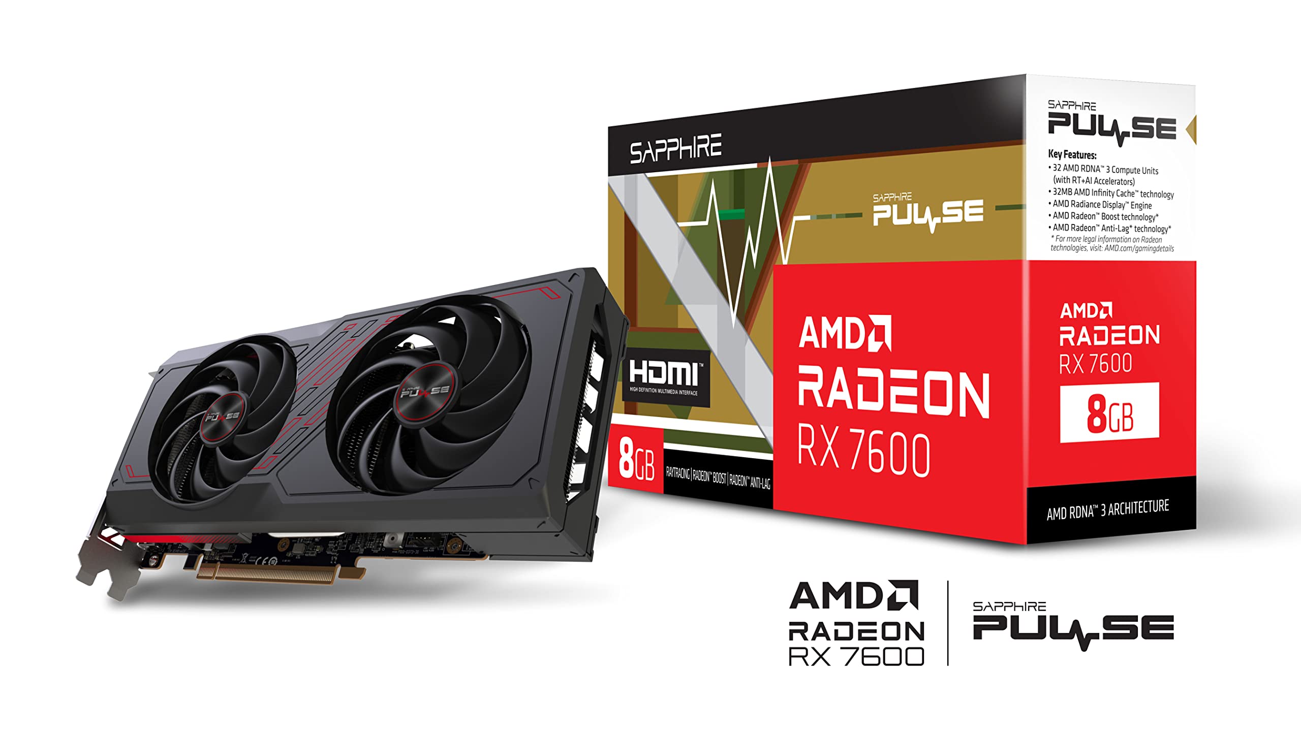 Sapphire Pulse AMD Radeon RX 7600 8GB