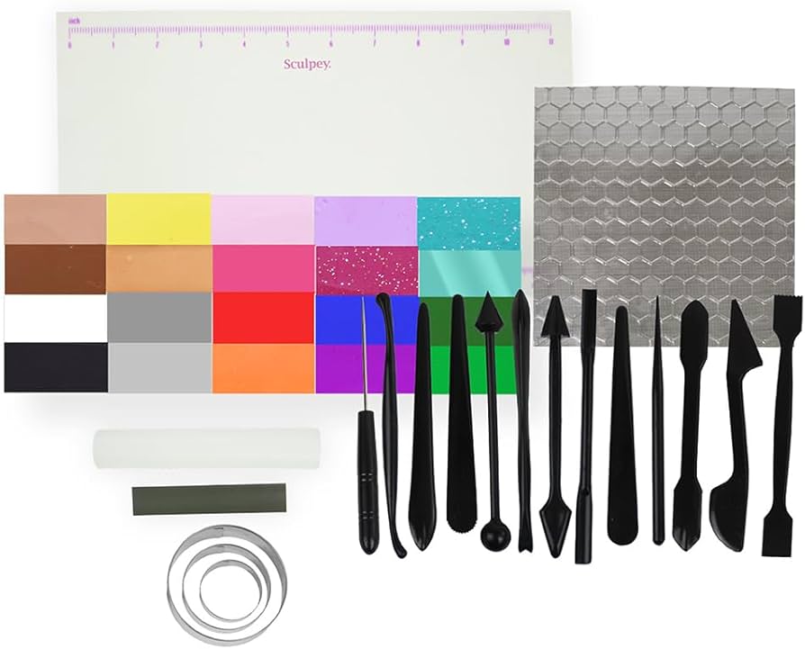 Sculpey III Oven Bake Clay Starter Kit, 18-Piece Set