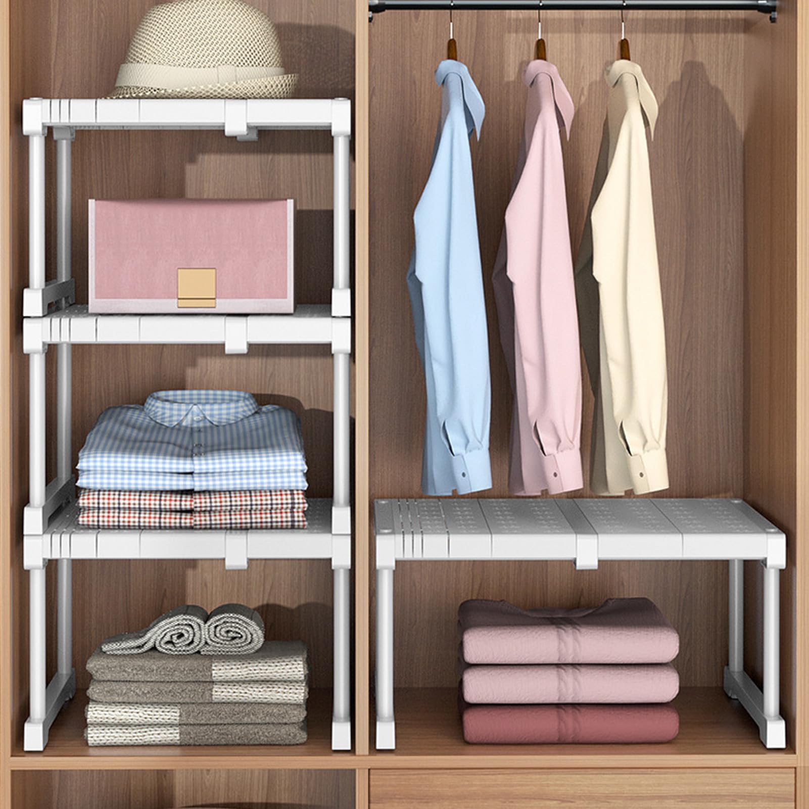 ShelfAgain Expandable Closet Shelf Organizer