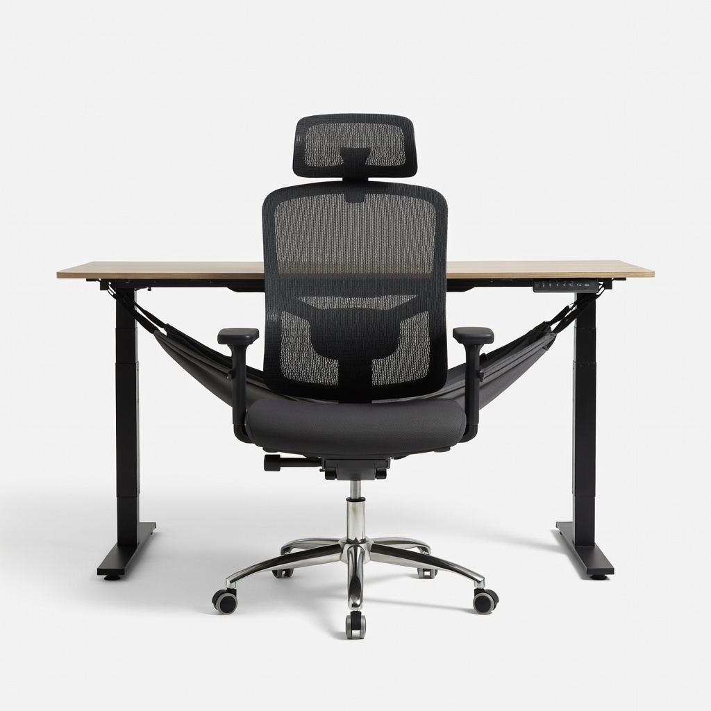 Sihoo M57 Ergonomic Office Chair + Fezibo 48-Inch Electric Standing Desk + Footrest Hammock