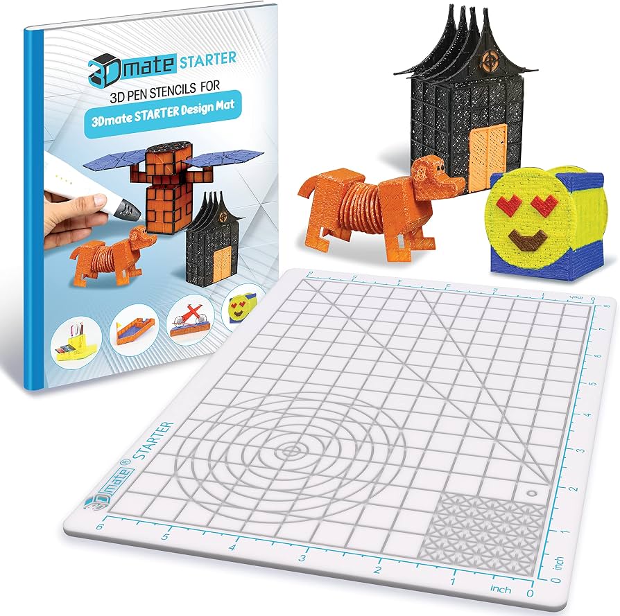 Silicone 3D Pen Mat and Stencil Set