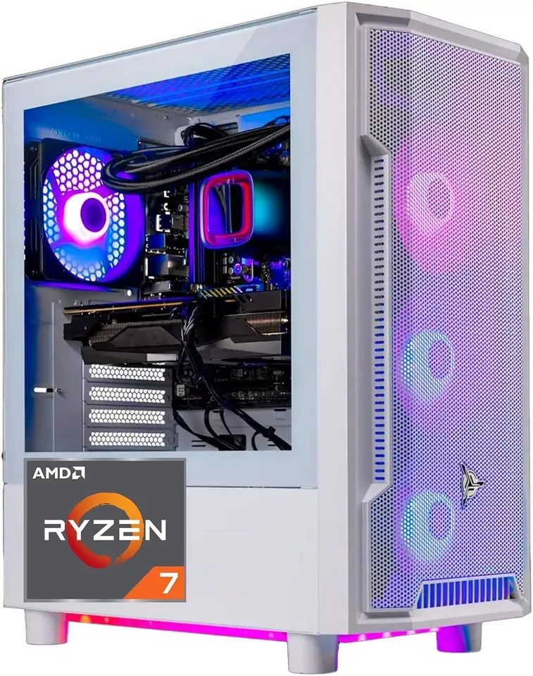 Skytech Archangel Gaming PC Desktop – Intel Core i7-14700F, NVIDIA RTX 4070 Super 12GB, 32GB DDR5 RAM, 2TB NVMe SSD