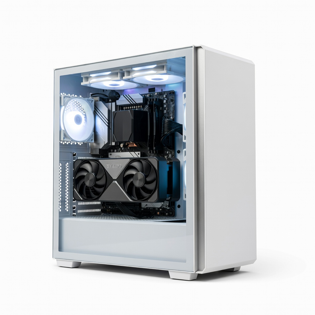 Skytech Archangel Gaming PC Desktop - Intel Core i7-14700F, RTX 4070 12GB, 32GB DDR5, 2TB NVMe SSD