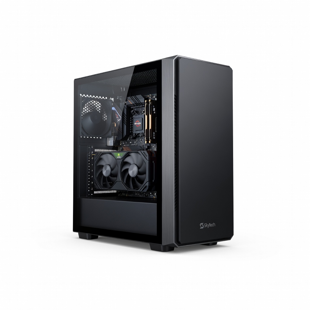 Skytech Archangel Mini Gaming Desktop - AMD Ryzen 7 7700, RTX 4060 Ti 8GB, 16GB DDR5, 1TB NVMe SSD
