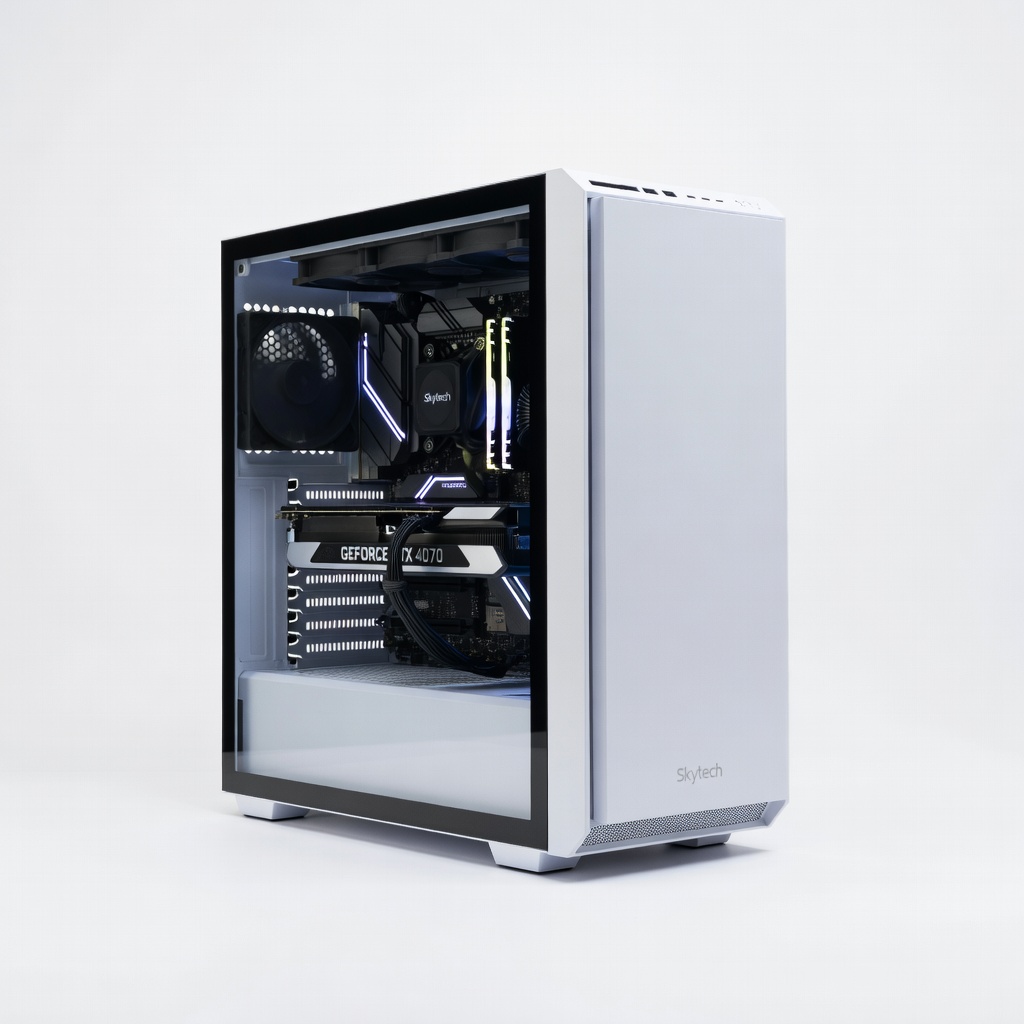 Skytech Blaze 4 Gaming PC Desktop – Intel Core i5-14400F, RTX 4070, 16GB DDR5 RAM, 1TB NVMe SSD